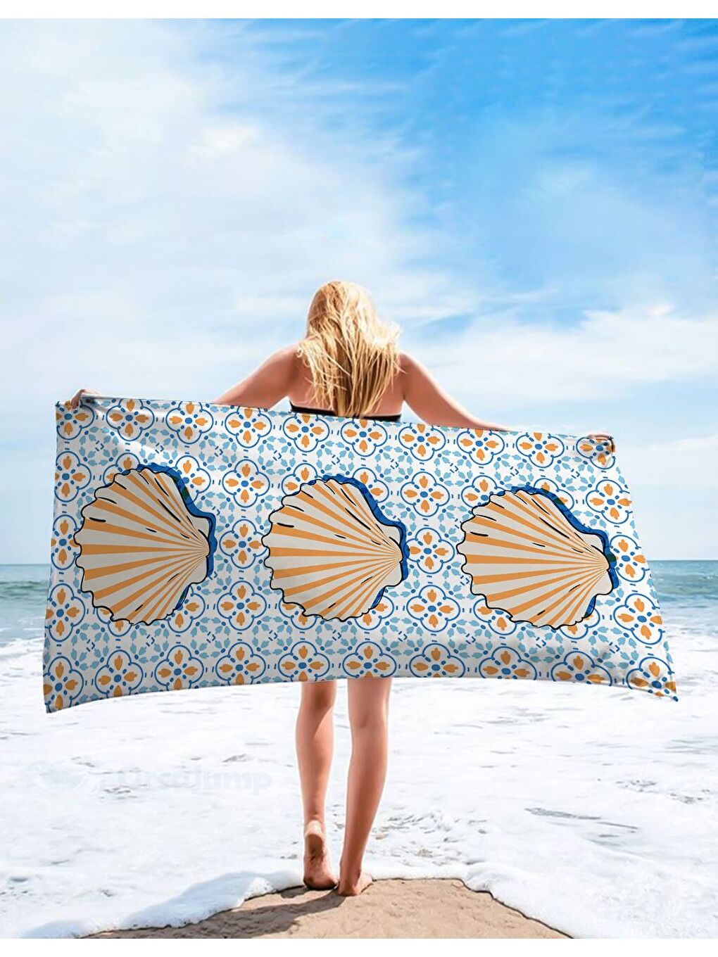 Karışık Özel Tasarım desenli Hızlı Kuruyan 75x150 cm Plaj Havlusu – Baskılı