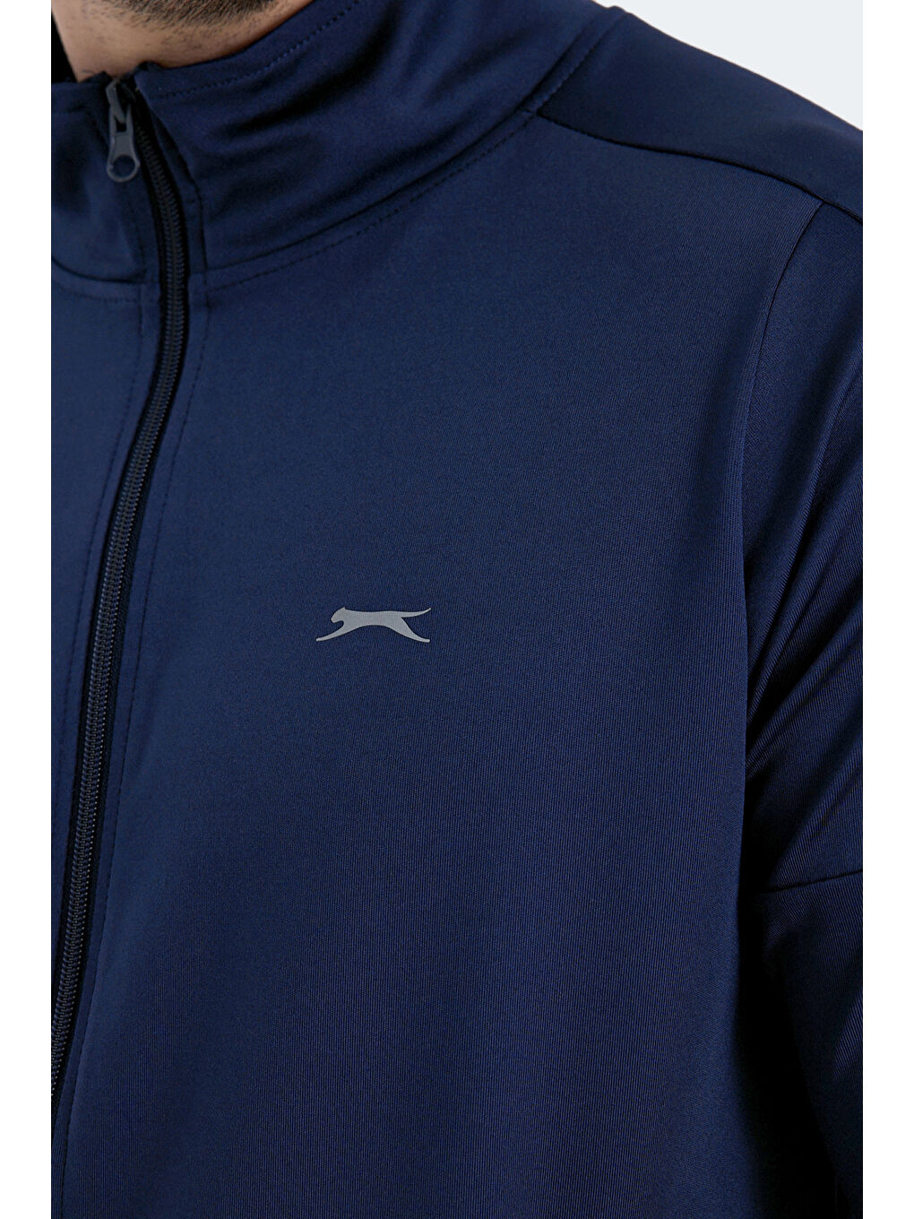 RARELY Erkek Fermuarlı Dik Yaka Cepli Lacivert Eşofman Takımı-4