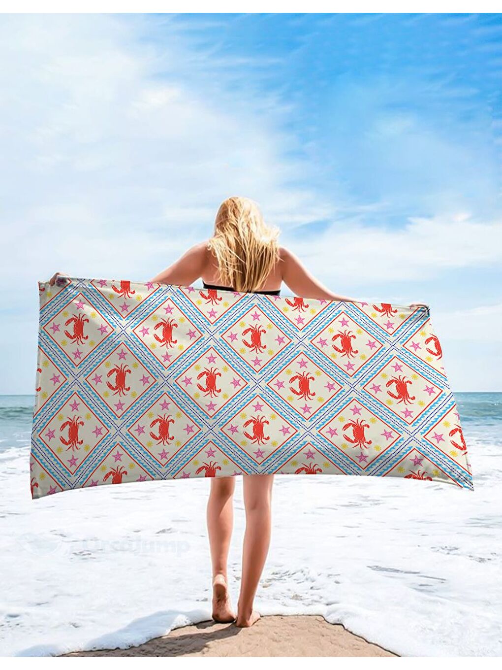 Karışık Özel Tasarım desenli Hızlı Kuruyan 75x150 cm Plaj Havlusu – Baskılı
