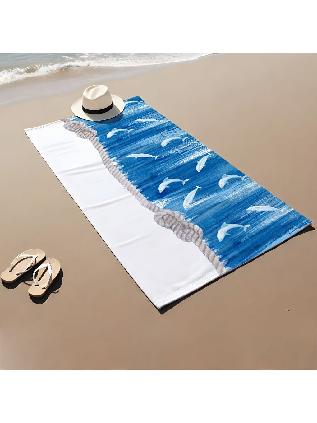 Karışık Özel Tasarım desenli Hızlı Kuruyan 75x150 cm Plaj Havlusu – Baskılı