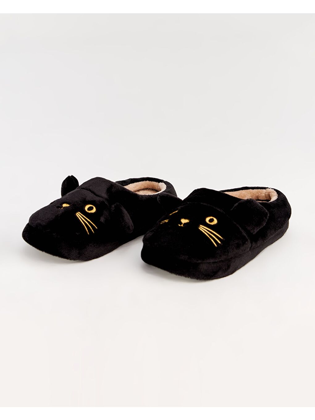 Siyah SİSİ - Kedi Figürlü Kadın Ev Terliği