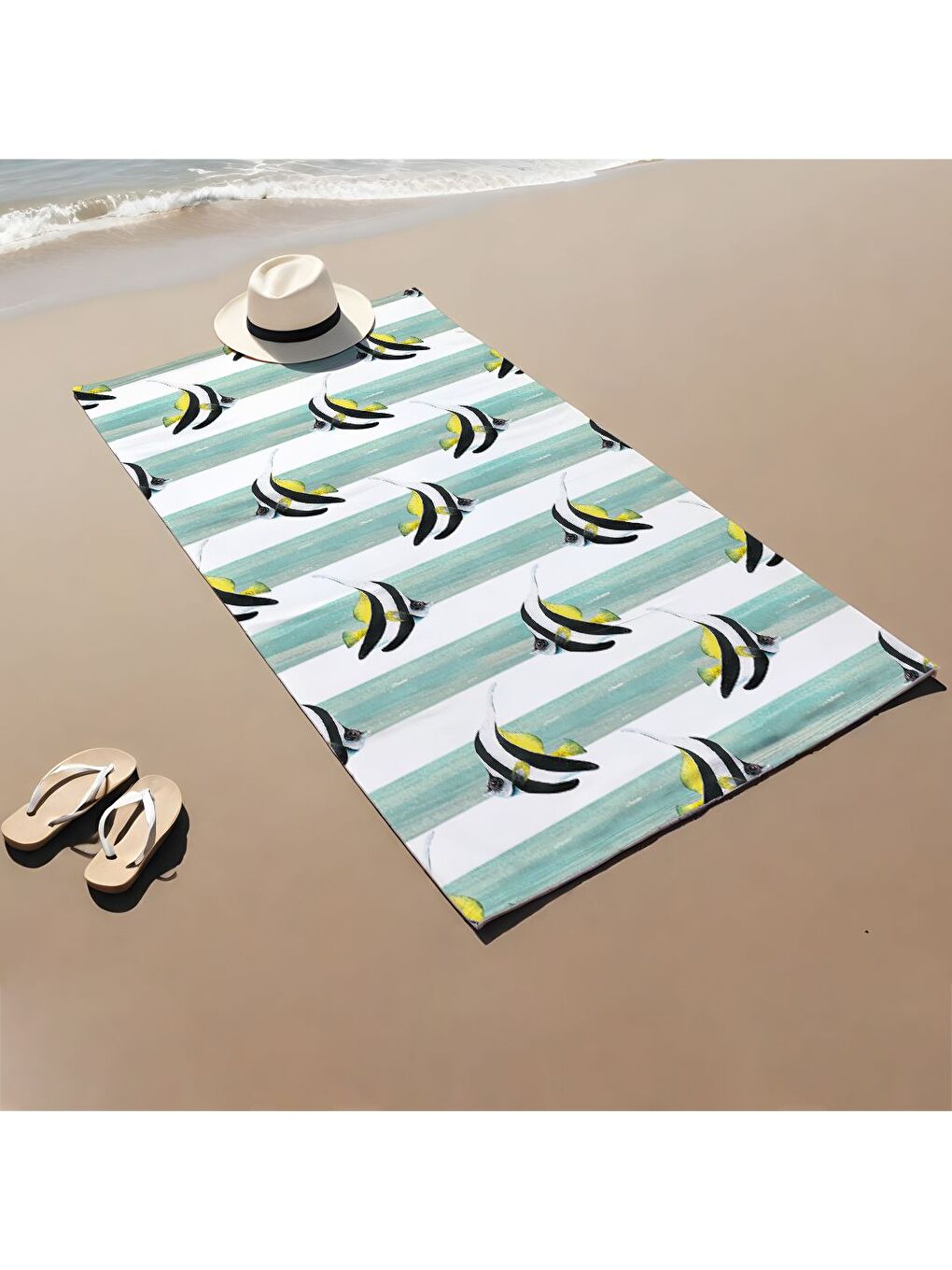 Karışık Özel Tasarım desenli Hızlı Kuruyan 75x150 cm Plaj Havlusu – Baskılı