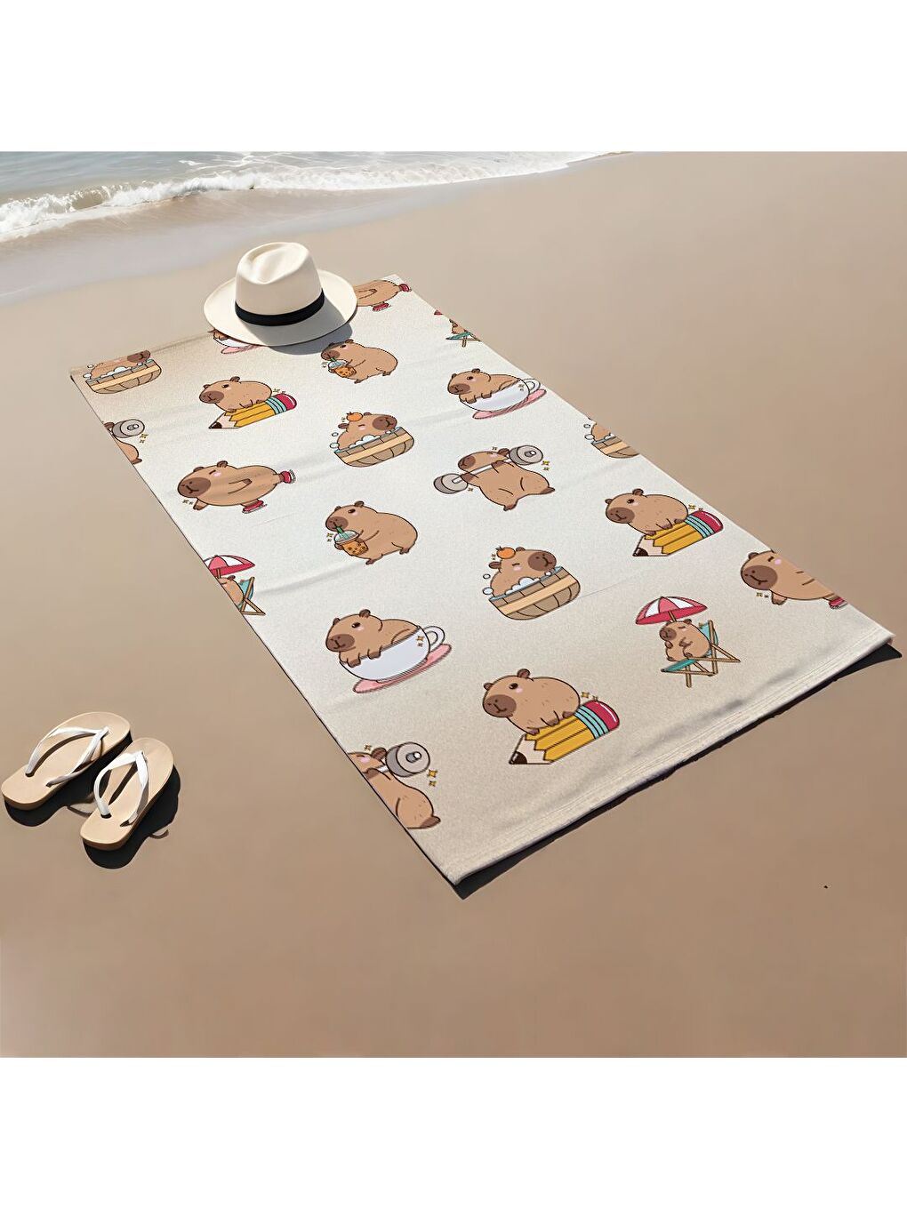 Karışık Özel Tasarım desenli Hızlı Kuruyan 75x150 cm Plaj Havlusu – Baskılı-1