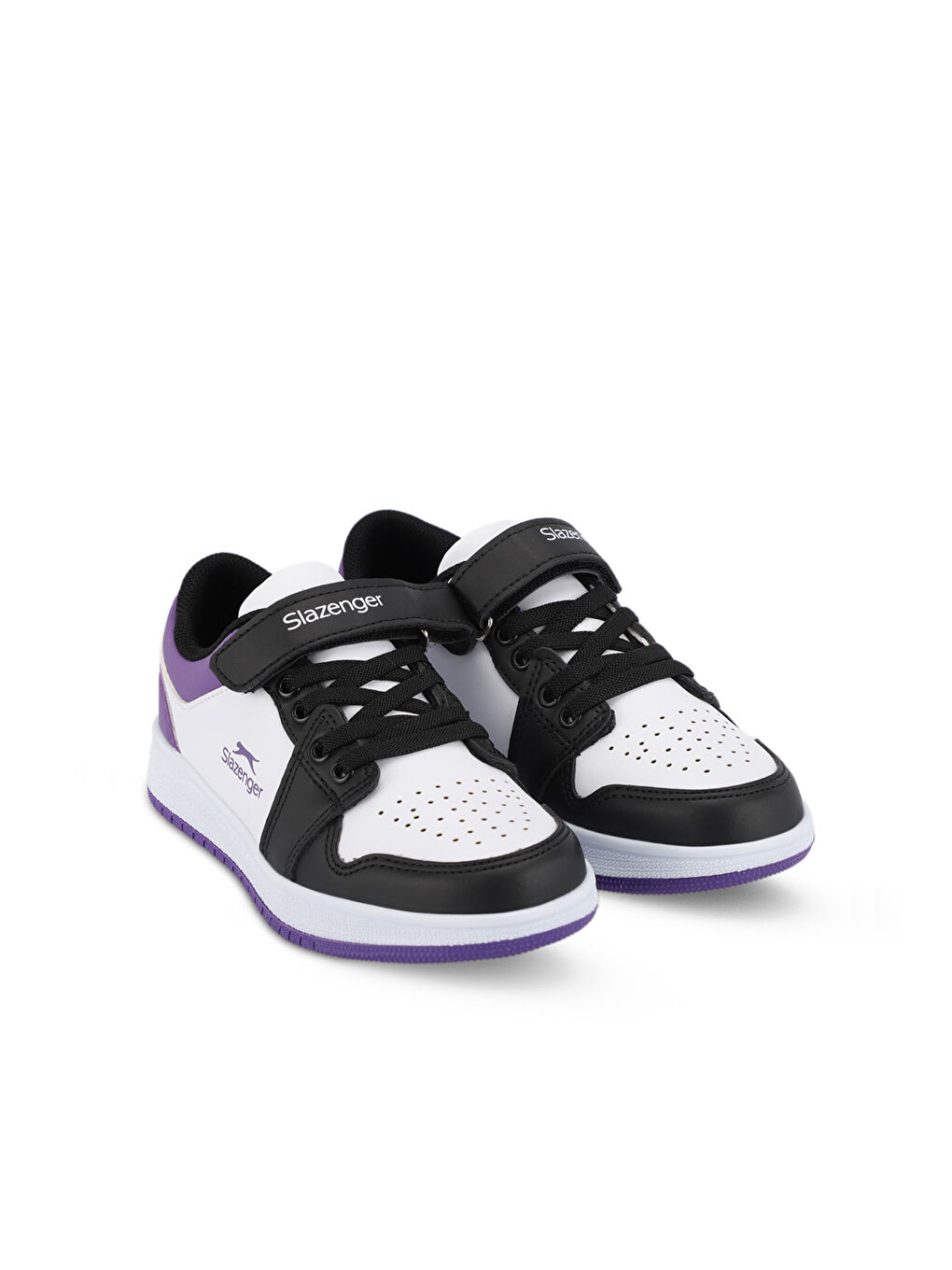 PRINCE I Kız Çocuk Cırt Cırtlı Beyaz / Mor Günlük Spor Ayakkabısı-1