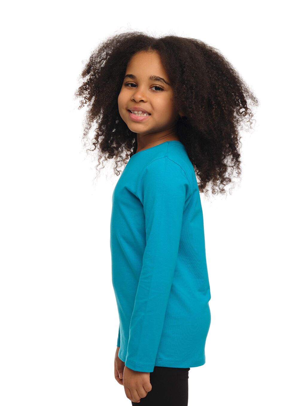 Mavi AQUA Unısex Sıfır Yaka Uzun Kollu Tişört-1