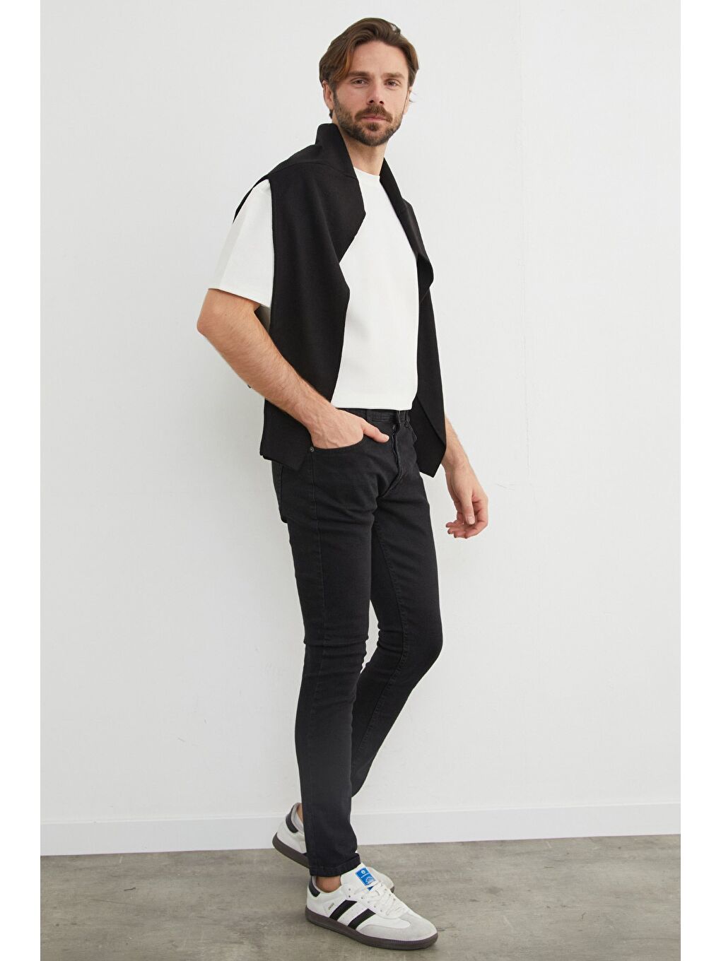 Antrasit Fermuarlı Skinny Jean Pantolon-2