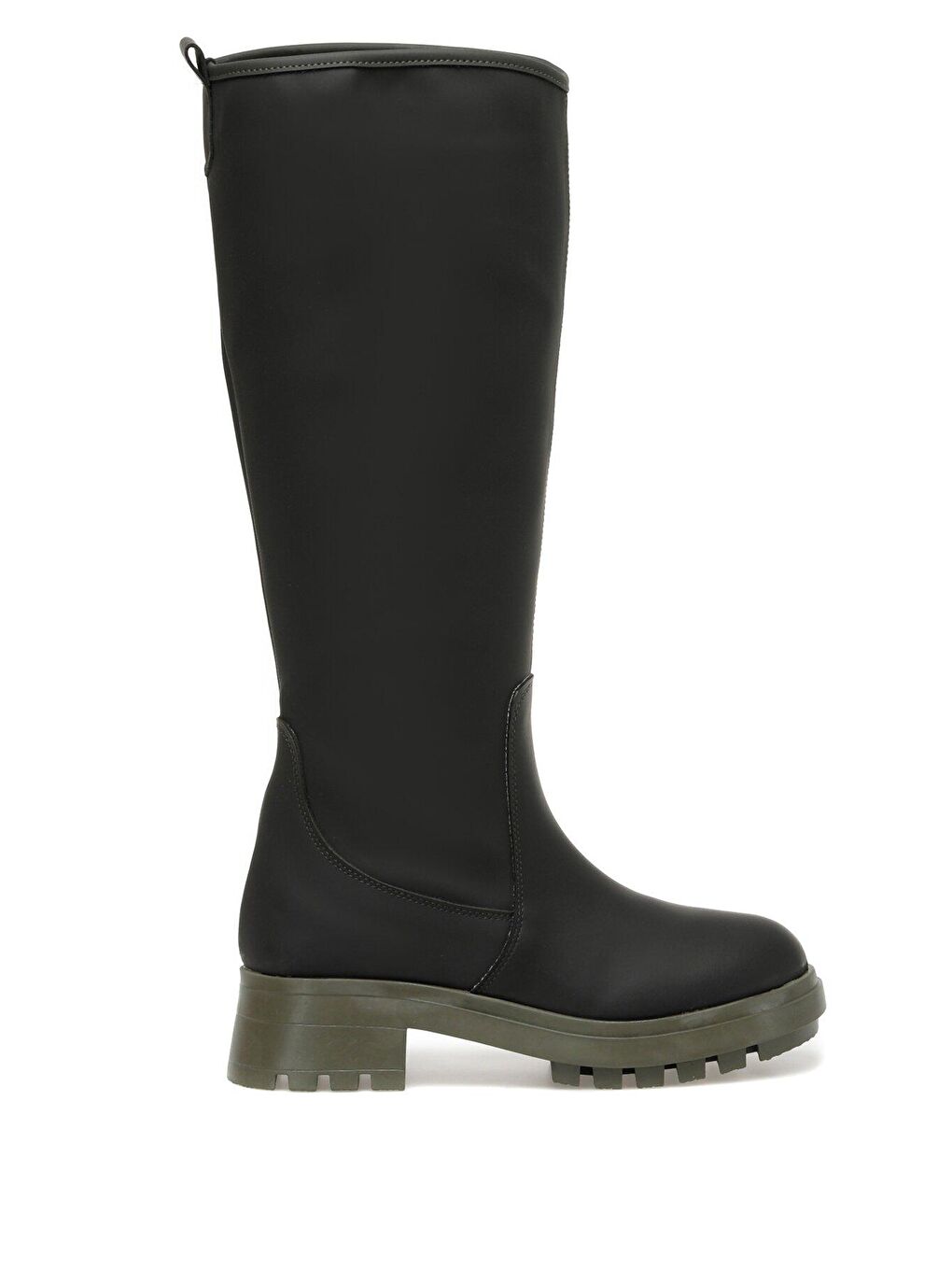 CW22063 2PR Haki Kadın Düz Çizme