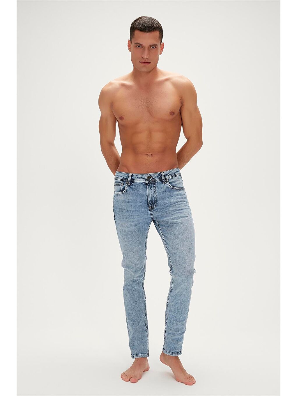 Xavier Jeans Buz Mavi Erkek Denim Pantolon-6