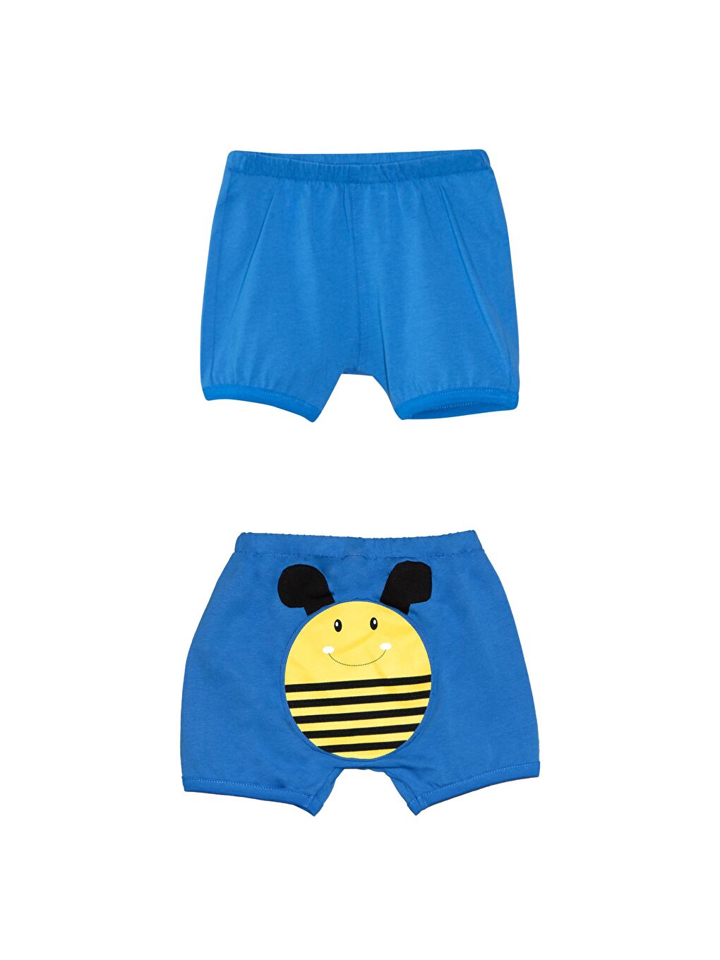 Mavi Saks Kız Çocuk Arı Baskılı Şort