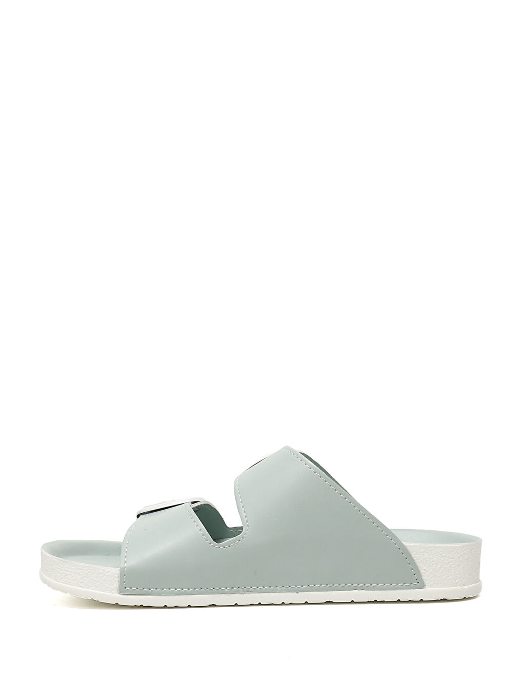 Yeşil Kadın YEŞİL Tokalı Günlük Terlik-3