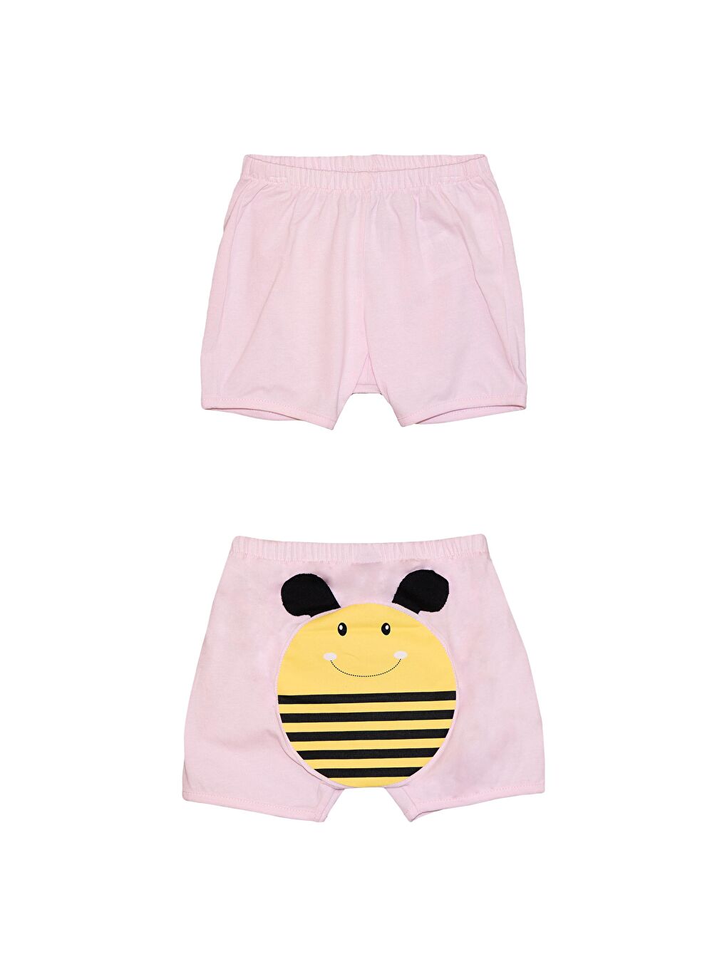 Pembe Uçuk pembe Kız Çocuk Arı Baskılı Şort