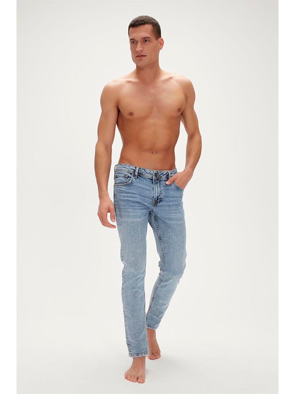 Franco Jeans Buz Mavi Erkek Denim Pantolon-5