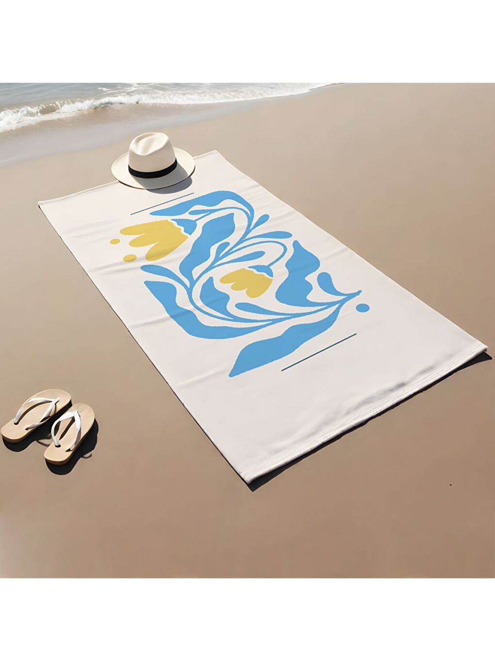 Karışık Özel Tasarım desenli Hızlı Kuruyan 75x150 cm Plaj Havlusu – Baskılı-1
