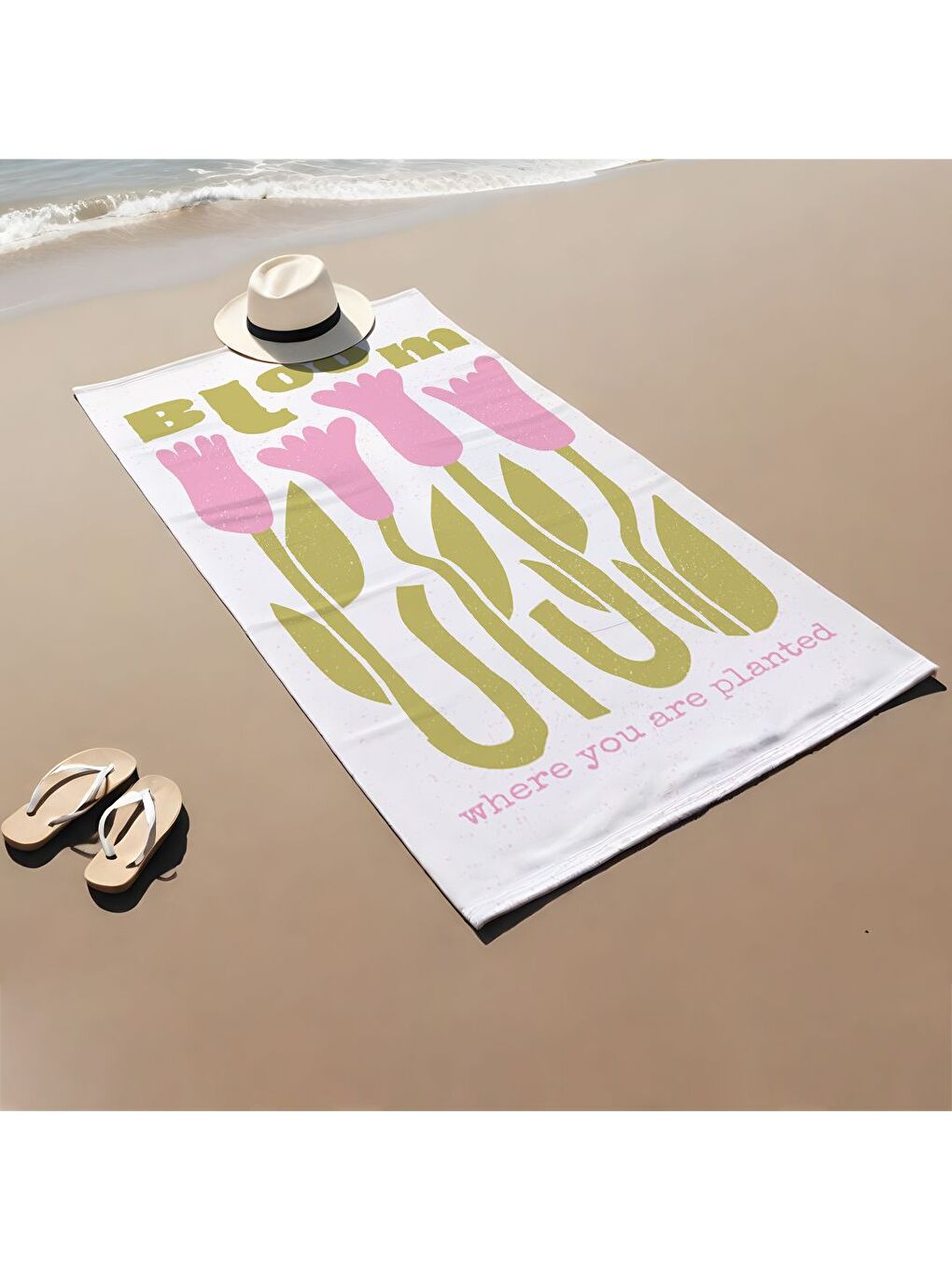 Karışık Özel Tasarım desenli Hızlı Kuruyan 75x150 cm Plaj Havlusu – Baskılı-1