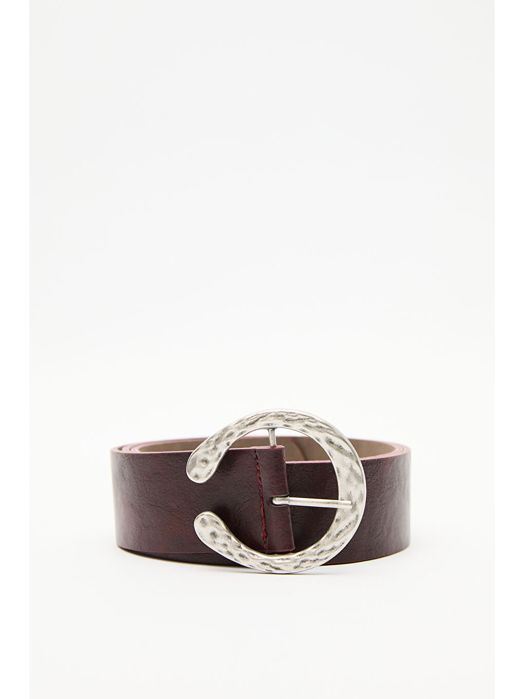 Dövme Tokalı Deri Kemer Bordo-1