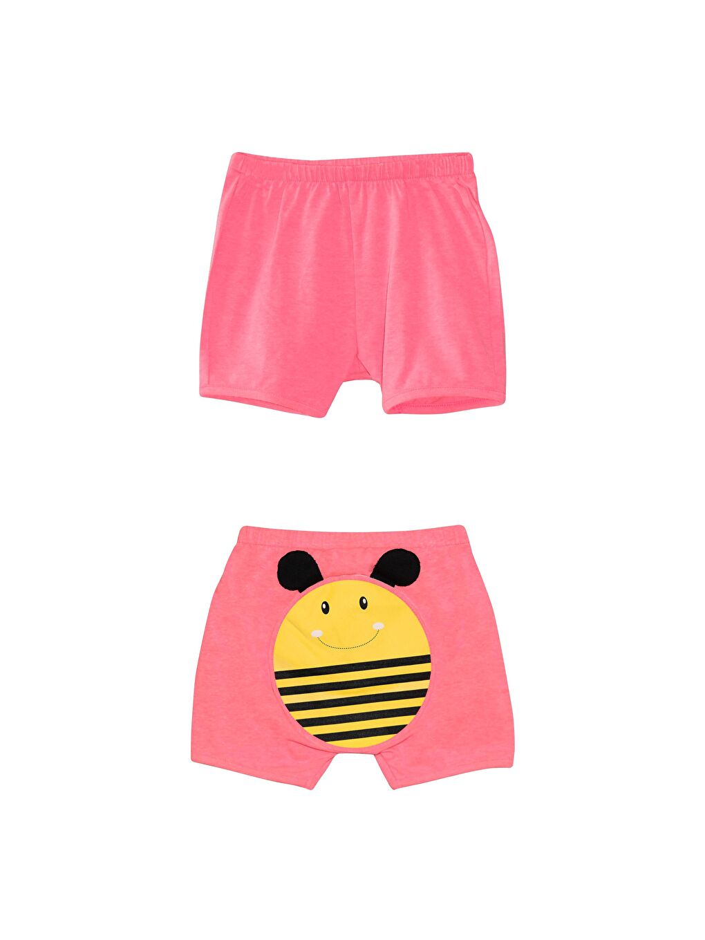 Fosfor Fuşya Kız Çocuk Arı Baskılı Şort