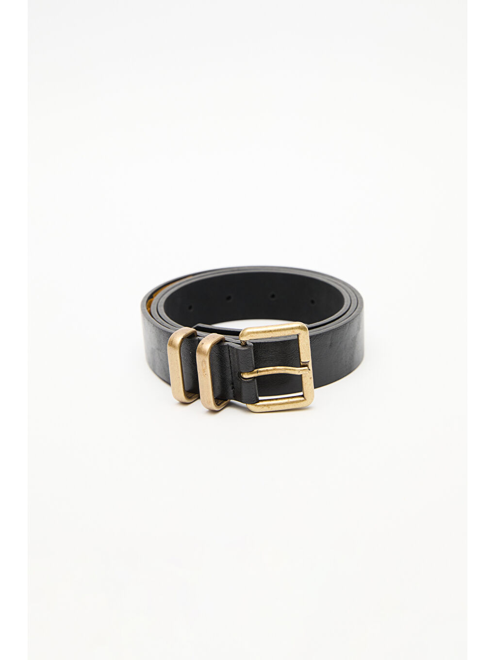 Kare Metal Tokalı Kemer Siyah-2