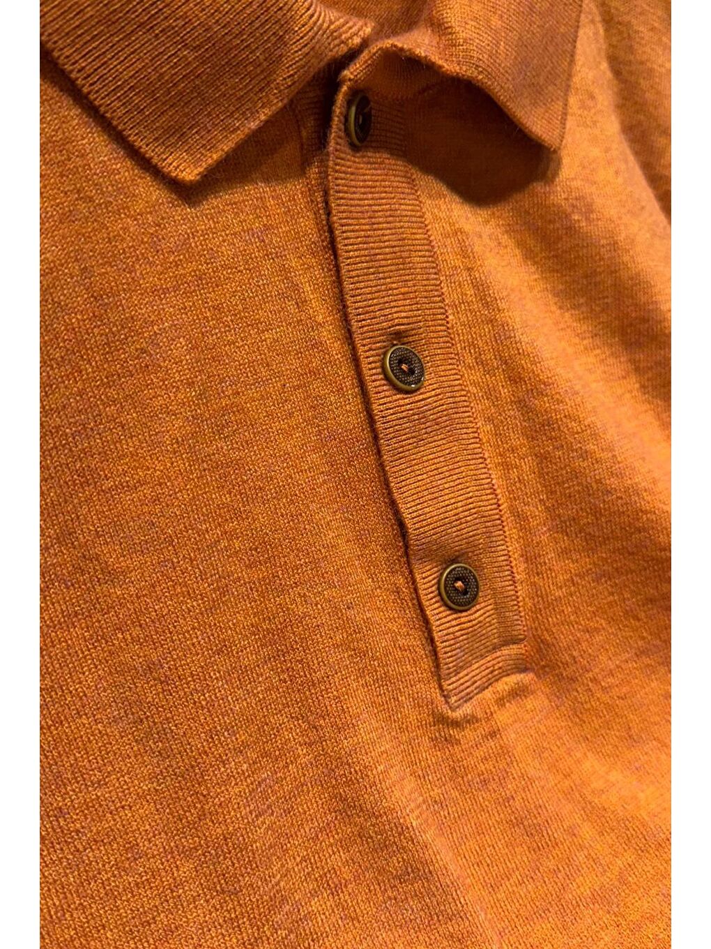 Kahverengi Kuger Tarçın Polo Yaka Erkek Triko Kazak-3