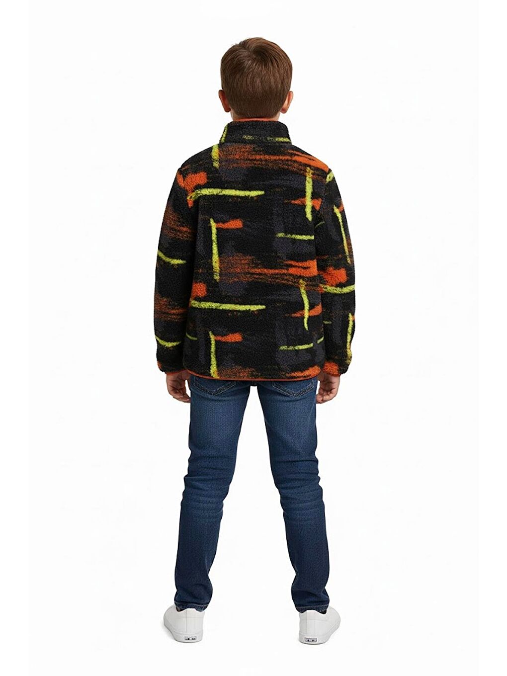 Vernon Siyah Çocuk Full-Zip Polar Sweatshirt-3