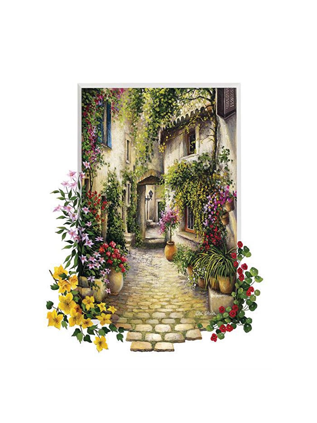 Art Puzzle Karışık 500 Parça Puzzle Çiçekli Ara Sokak