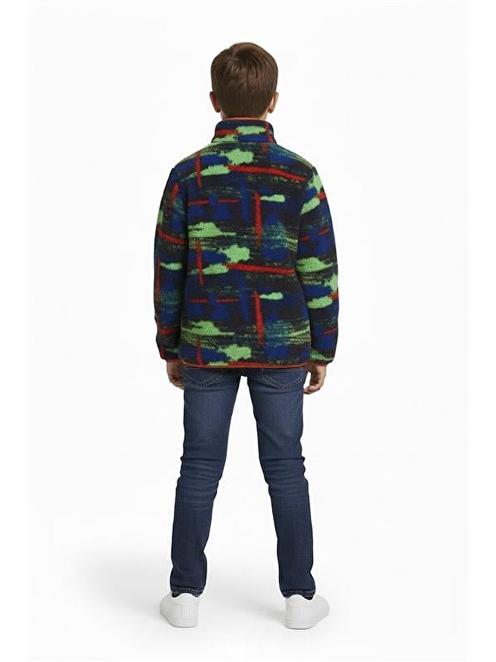 Antrasit Vernon Asfalt Çocuk Full-Zip Polar Sweatshirt-4