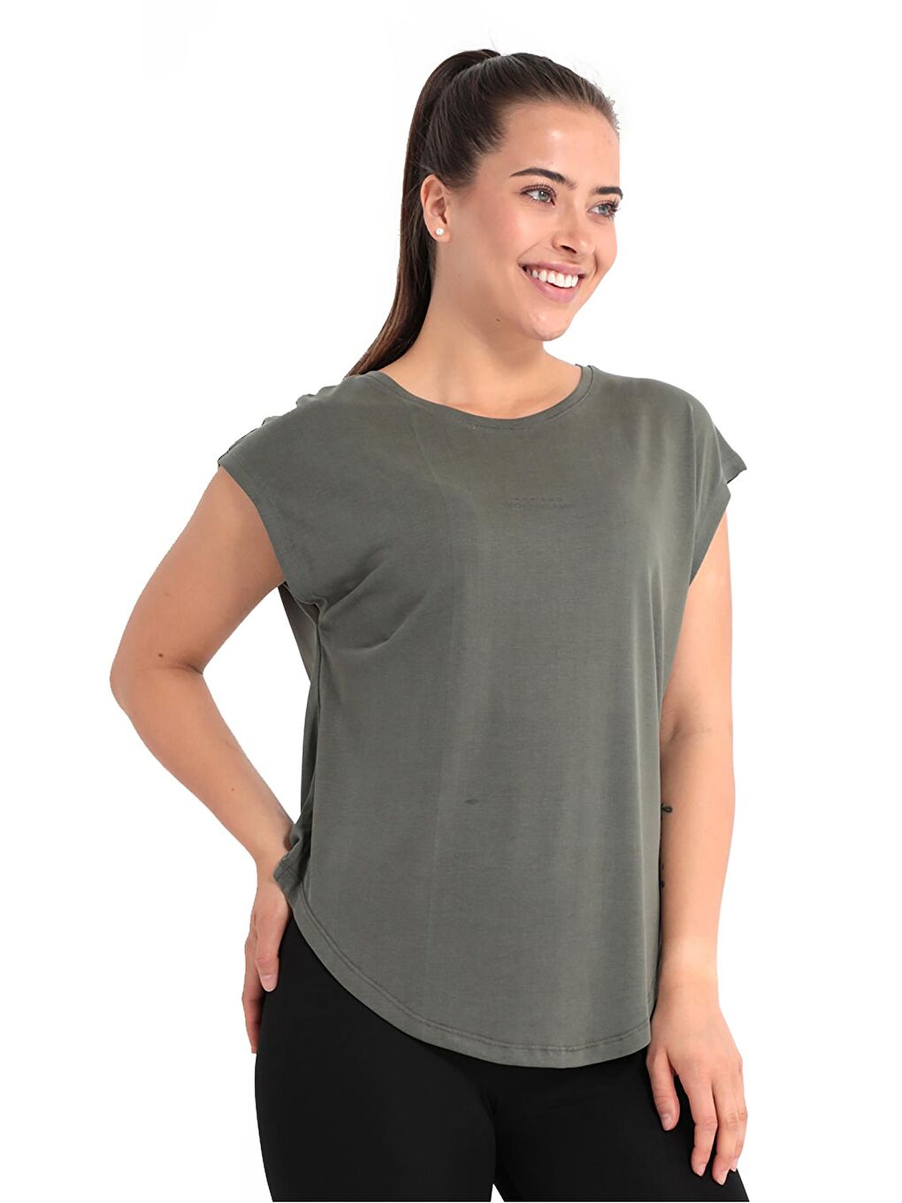 POLINA Kadın Tişört Haki-1