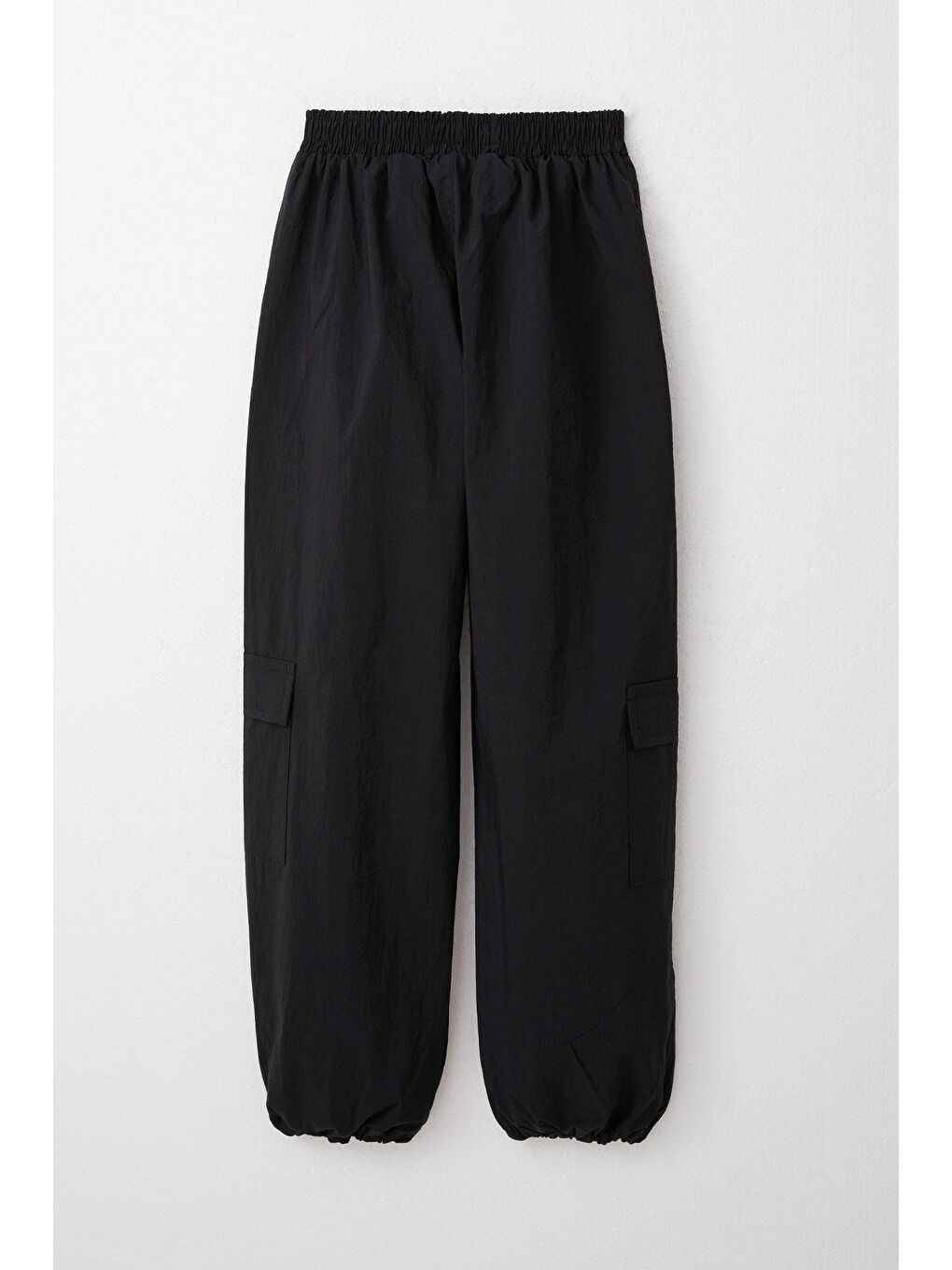Kız Çocuk Paraşüt Jogger Paça Pantolon Kargo Cep Siyah (7-12 Yaş)-5