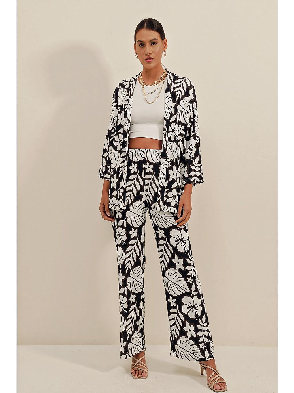 6582 Örme İkili Takım - Siyah-1