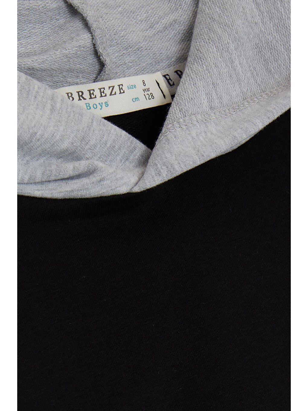 Erkek Çocuk Sweatshirt Kapüşonlu Yazı Baskılı Siyah (8-14 Yaş)-2