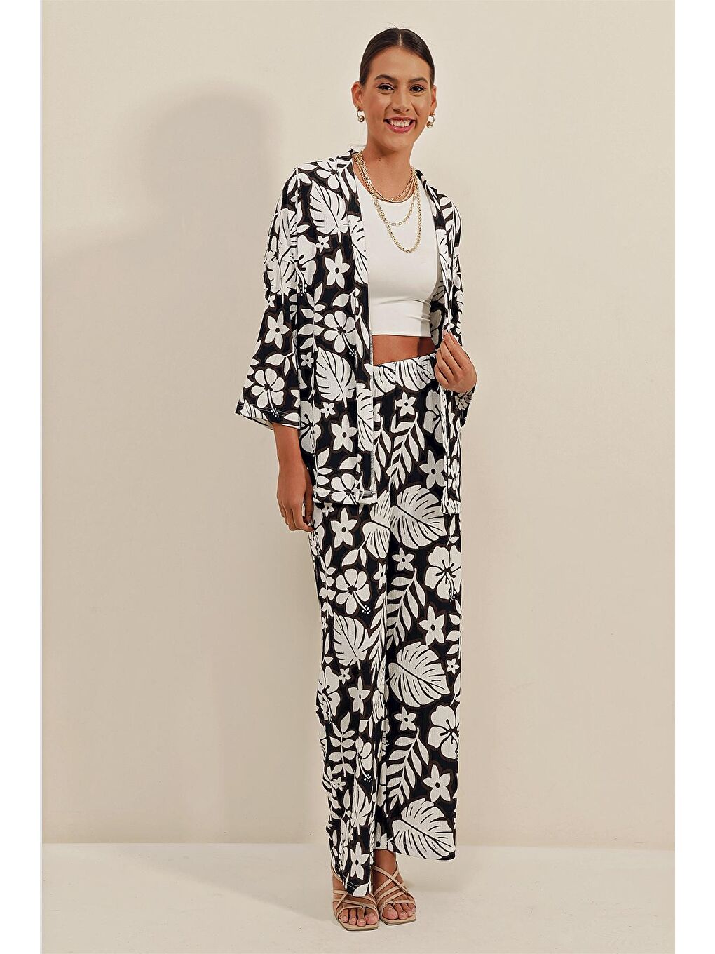 6582 Örme İkili Takım - Siyah-4