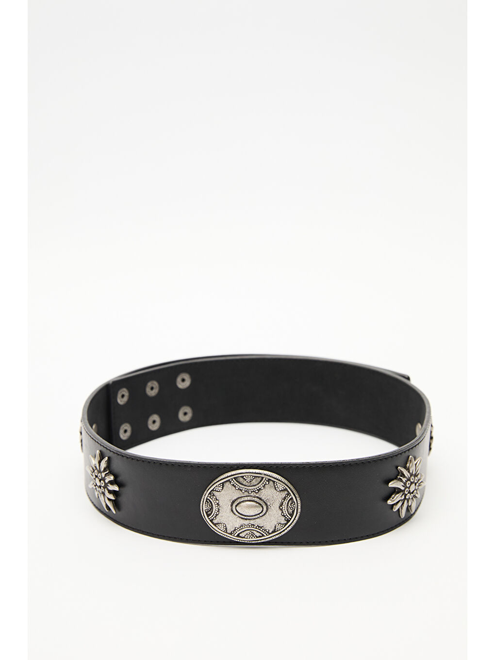 Desen Tokalı Korse Kemer Siyah-4