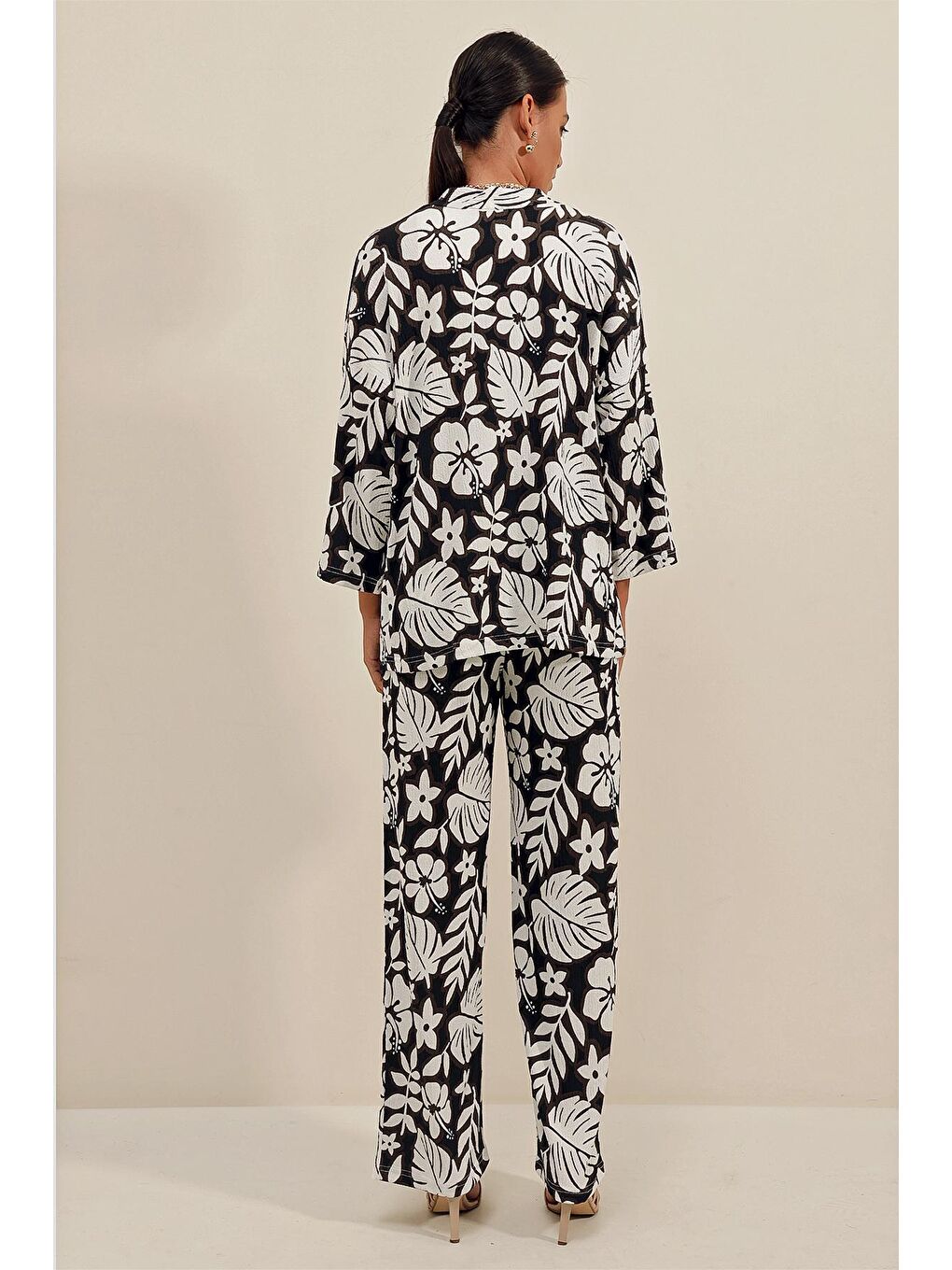 6582 Örme İkili Takım - Siyah-5