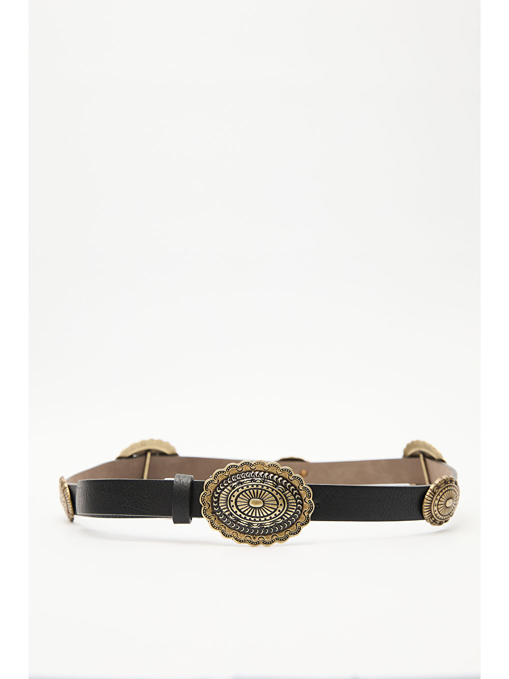 Kabartma Tokalı Kemer Siyah-2