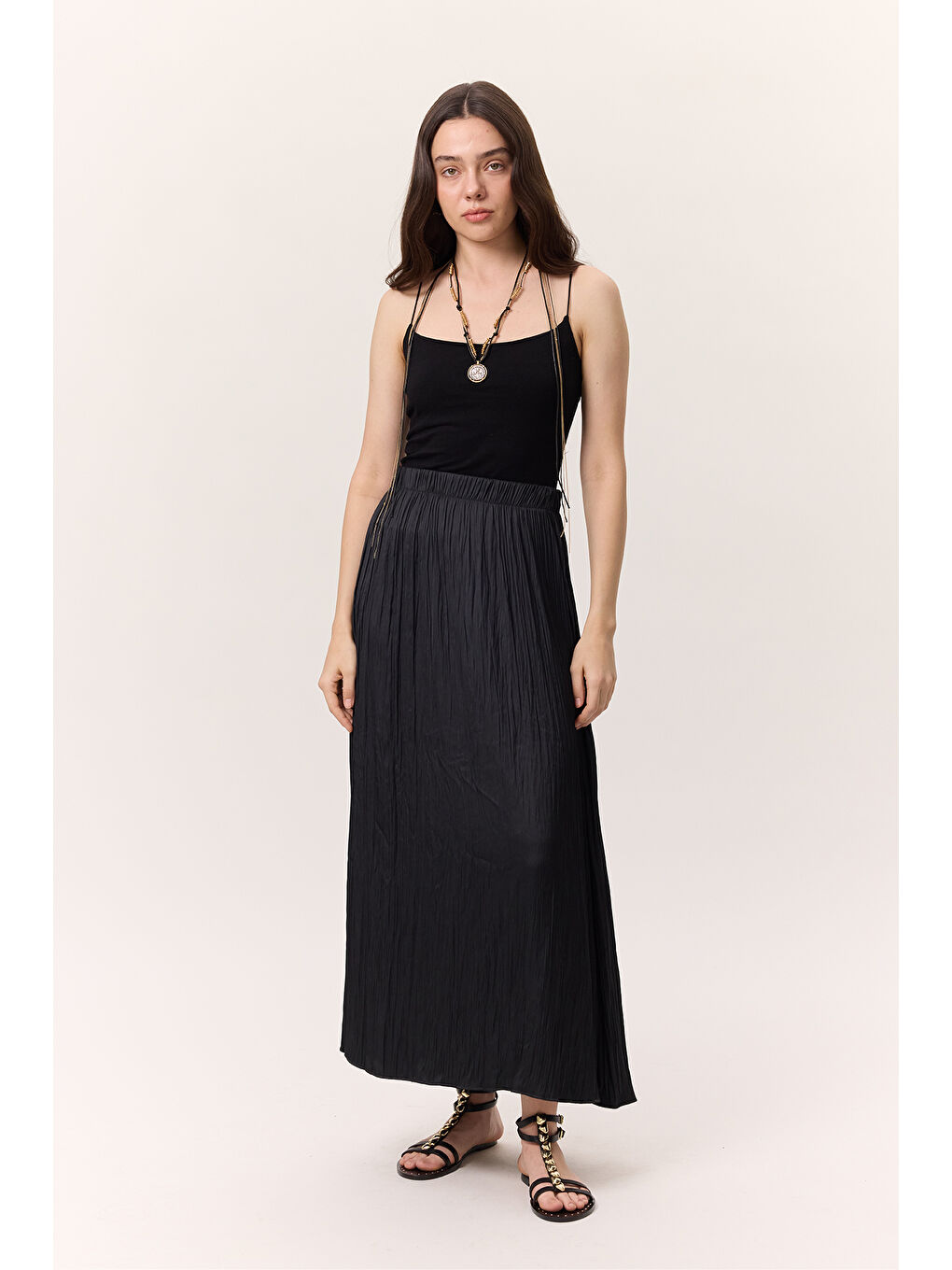 Gri Crush Saten Etek Kömür-3