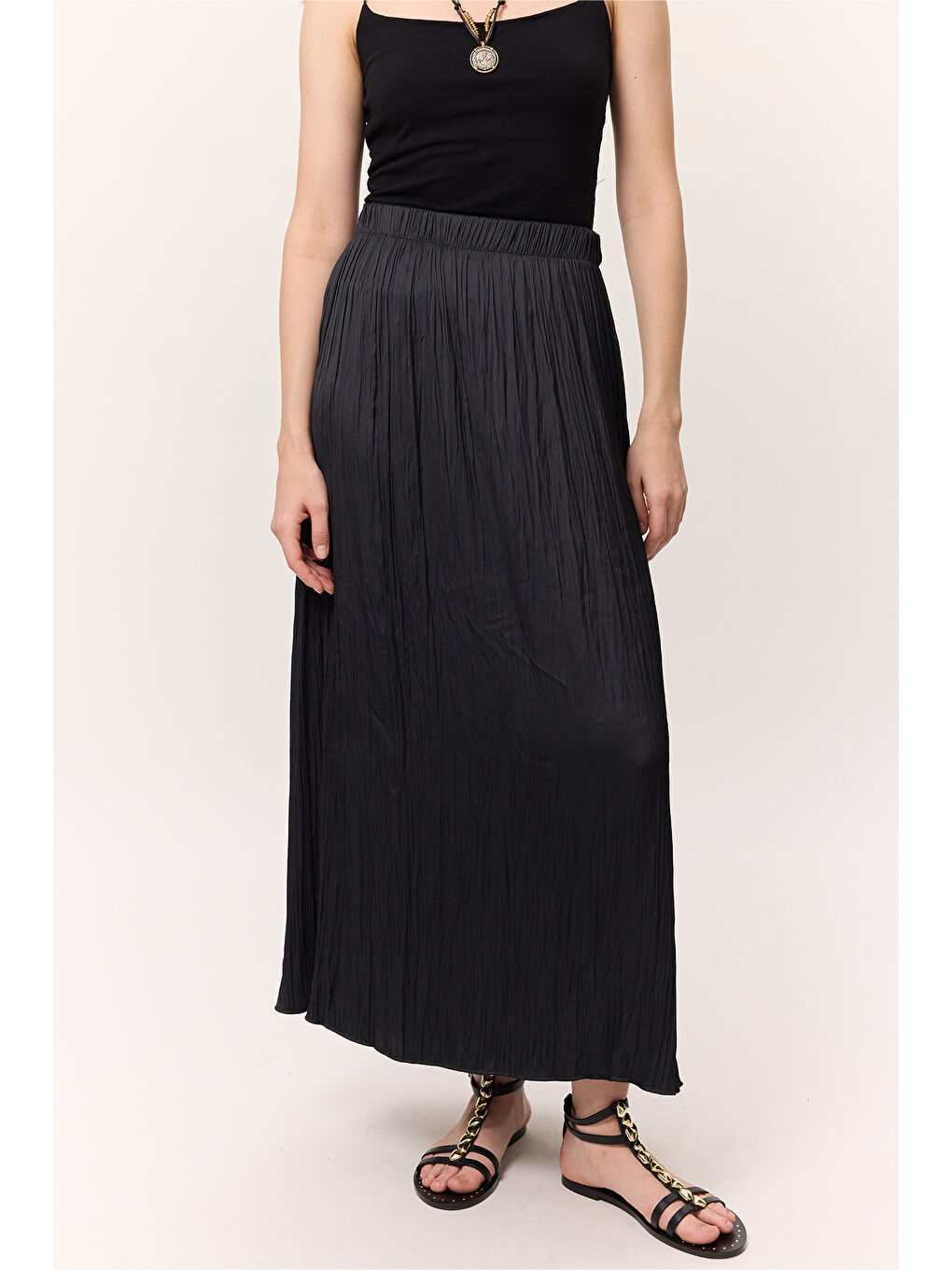 Gri Crush Saten Etek Kömür-4