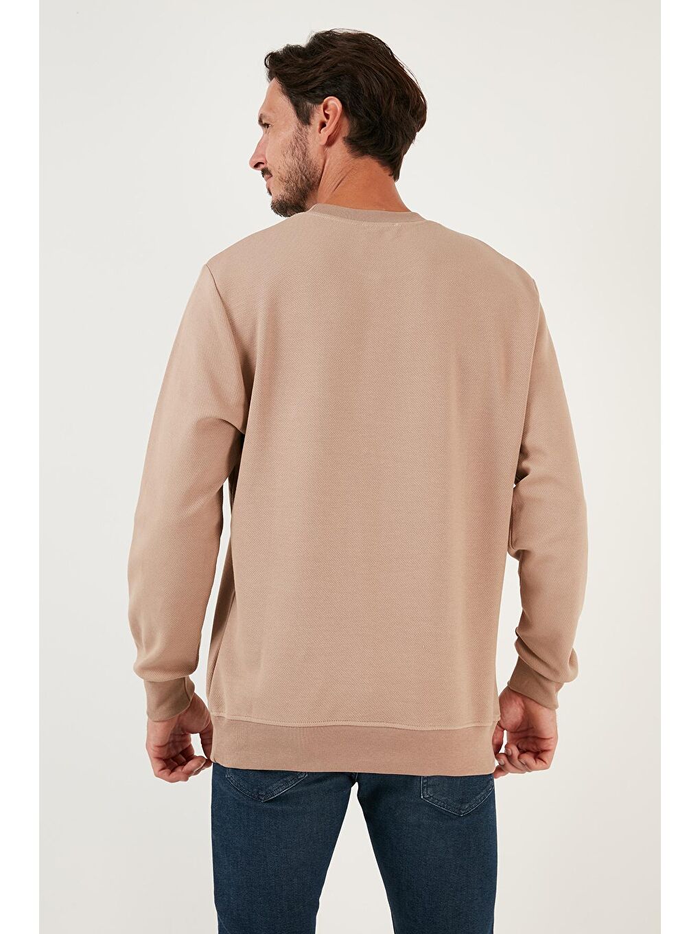 Buratti Vizon Pamuklu Bisiklet Yaka Regular Fit Basic Erkek Sweatshirt 5905521 - 4