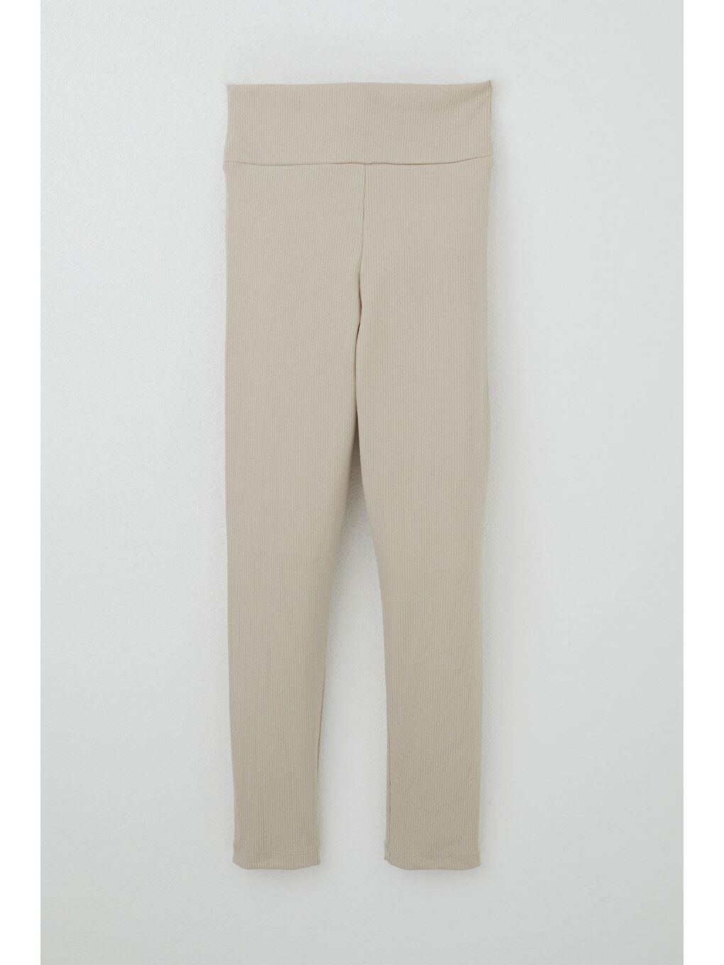 Bej Kız Çocuk Tayt Yazılı Arma Baskılı Taş (8-14 Yaş)-1