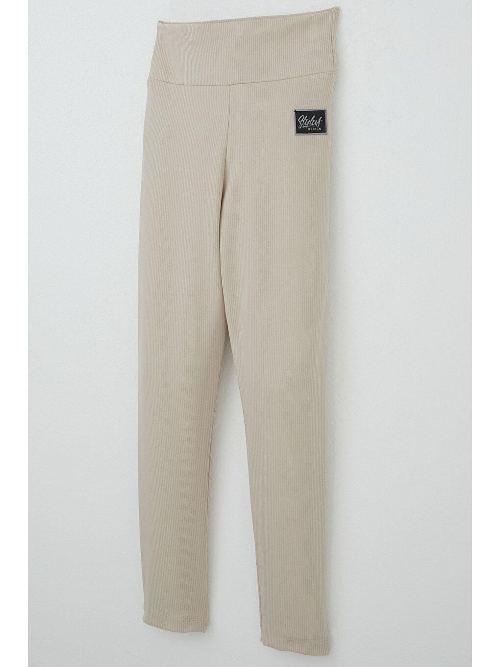 Bej Kız Çocuk Tayt Yazılı Arma Baskılı Taş (8-14 Yaş)-2