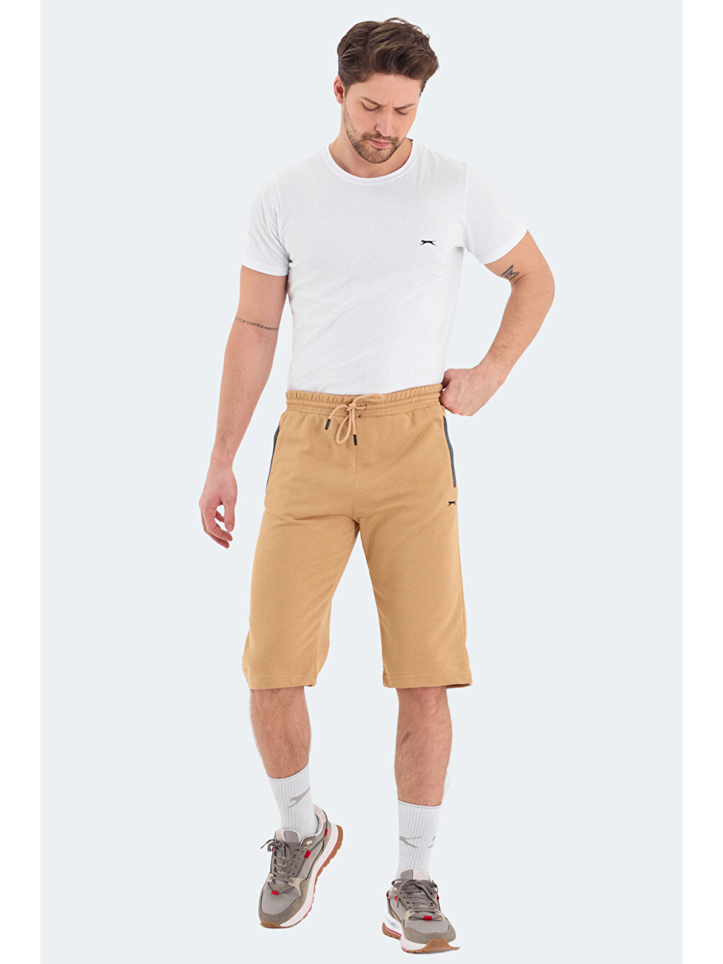 NEER Erkek Cepli Kapri Bej Şort-4