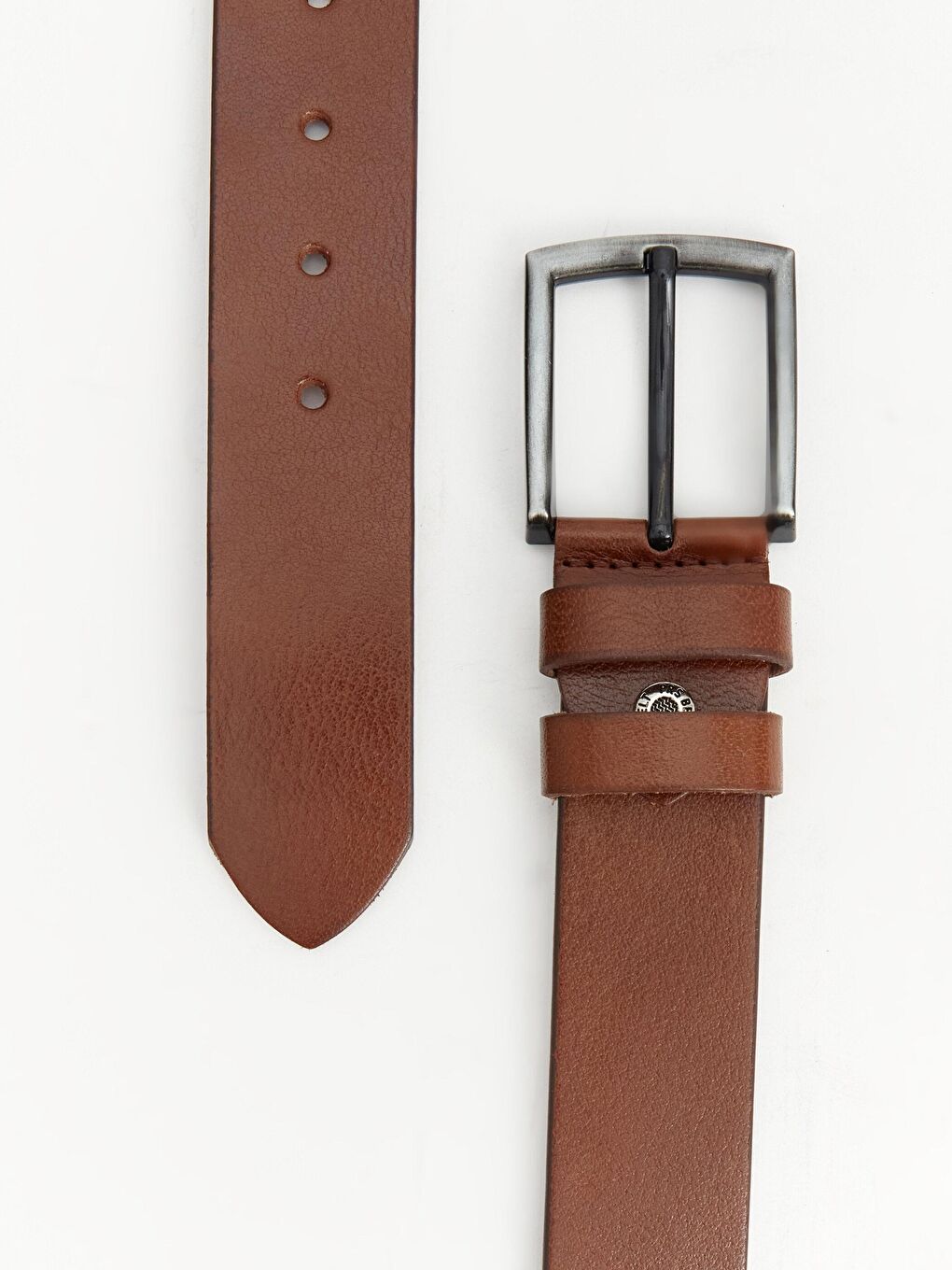 Kahverengi %100 Deri Taba Rengi Erkek Kemeri BUK08-2