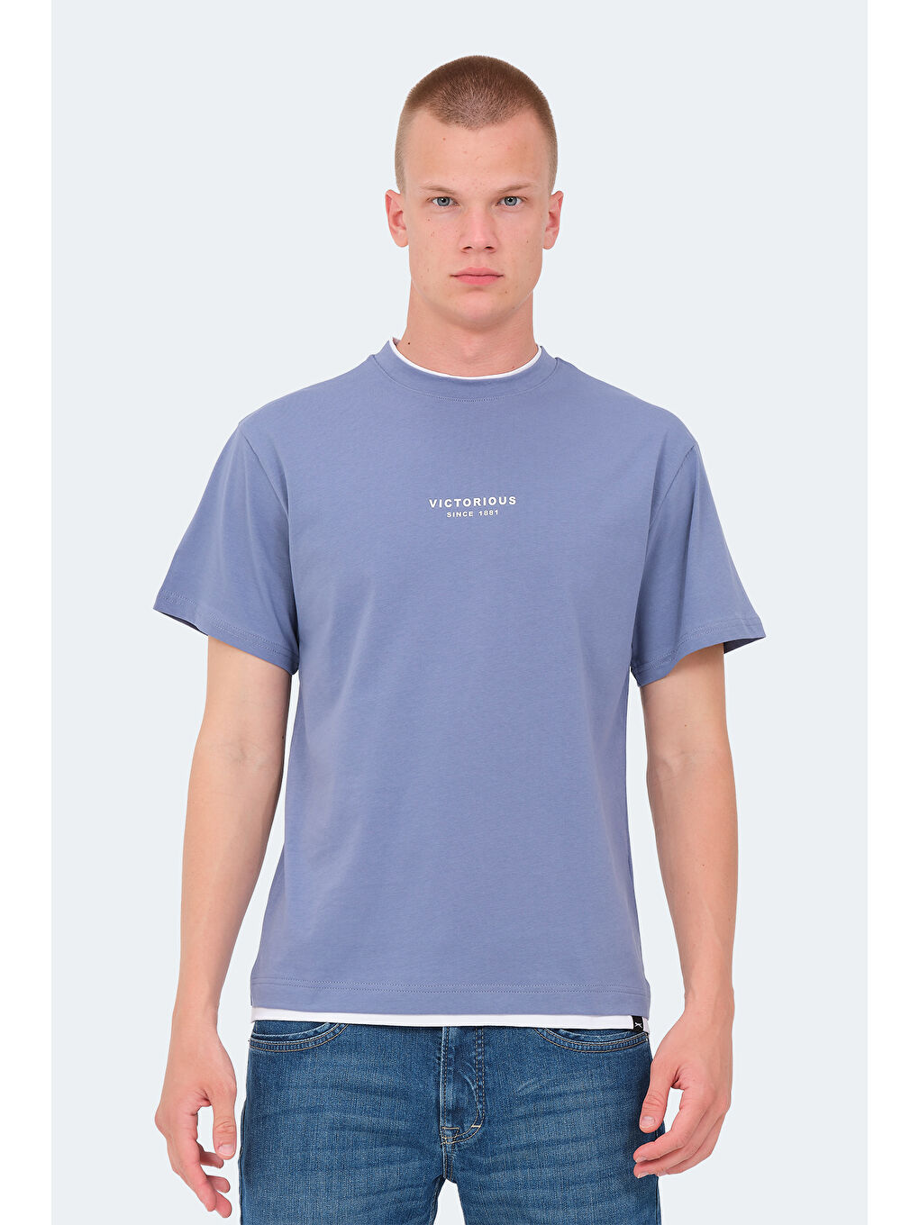 VRENI Erkek Tişört Mavi-2