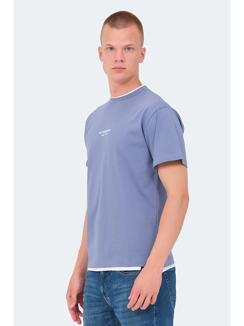 VRENI Erkek Tişört Mavi-5