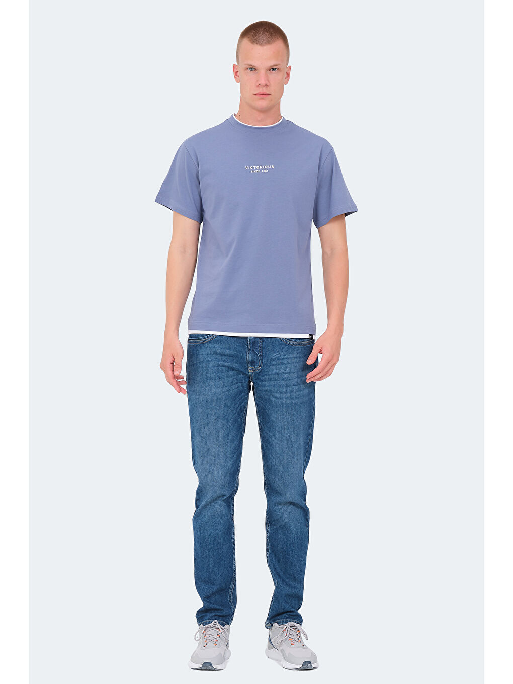 VRENI Erkek Tişört Mavi-6