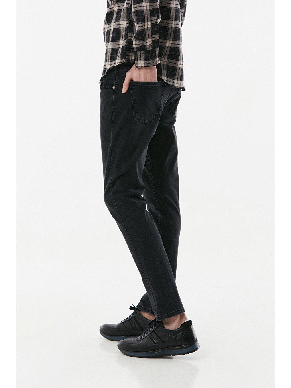 Antrasit Regular Fit  Jean Pantolon-2