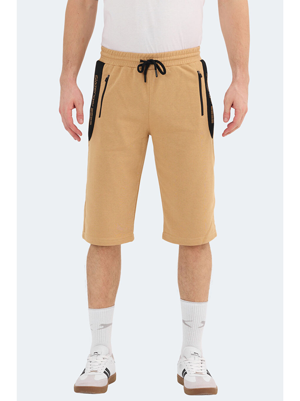 NEACEL Erkek Cepli Kapri Bej Şort-1