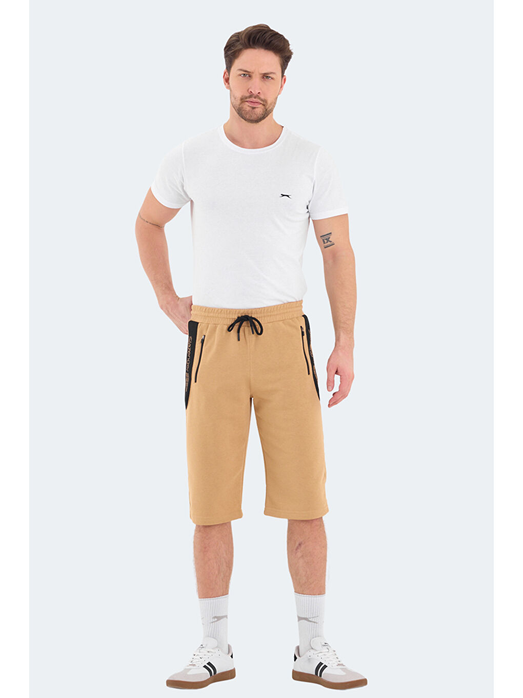 NEACEL Erkek Cepli Kapri Bej Şort-6