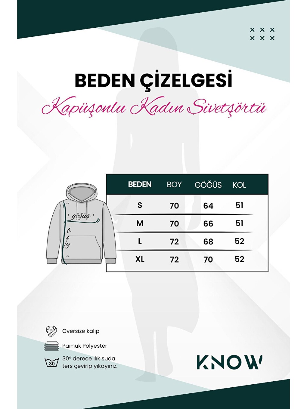 Kadın 3 İplik Siyah Oversize I Dont Care Baskılı Kapüşonlu Sweatshirt Hoodie-2