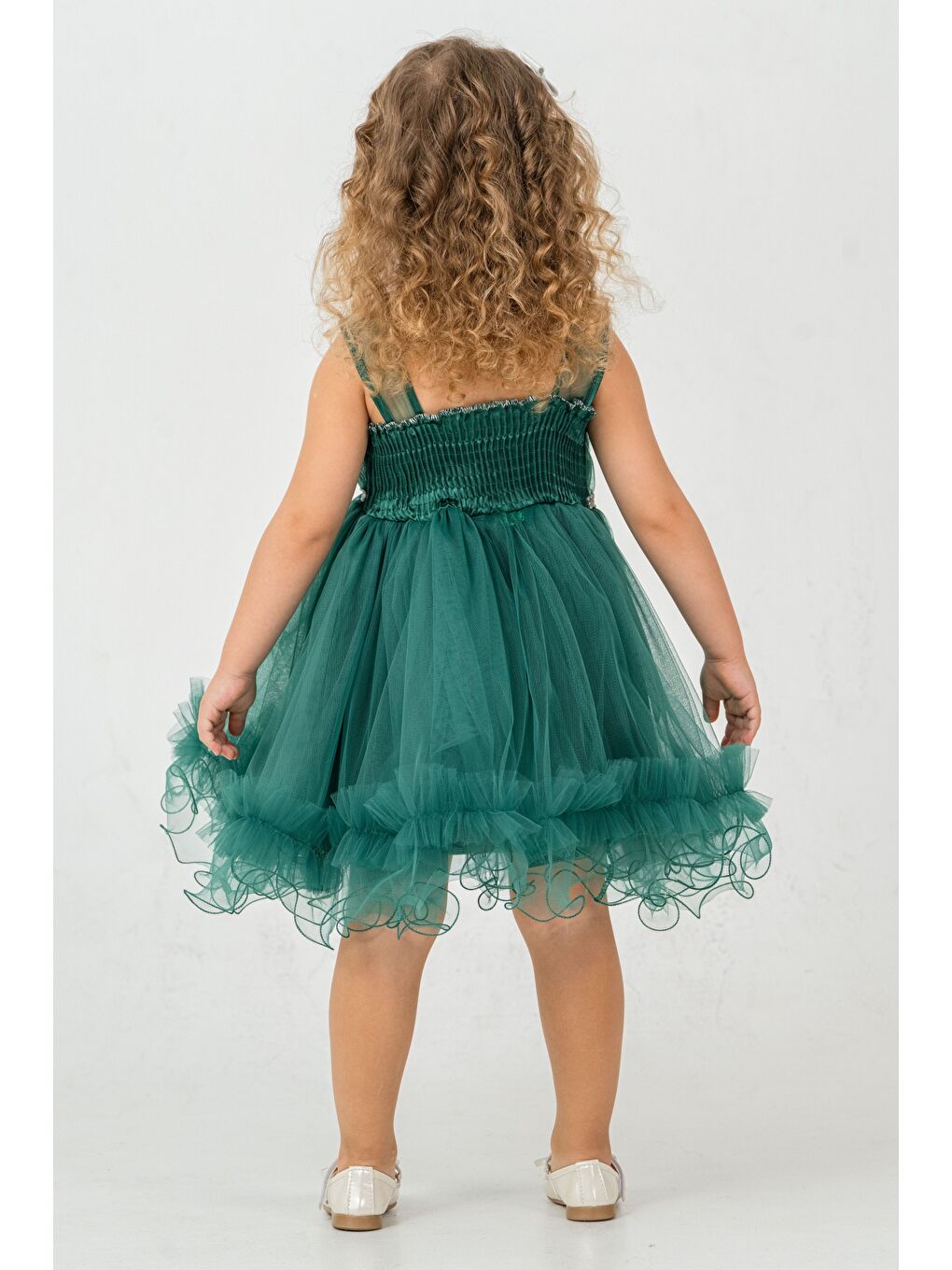 Yeşil Aizona Kız Çocuk Abiye M00782-4