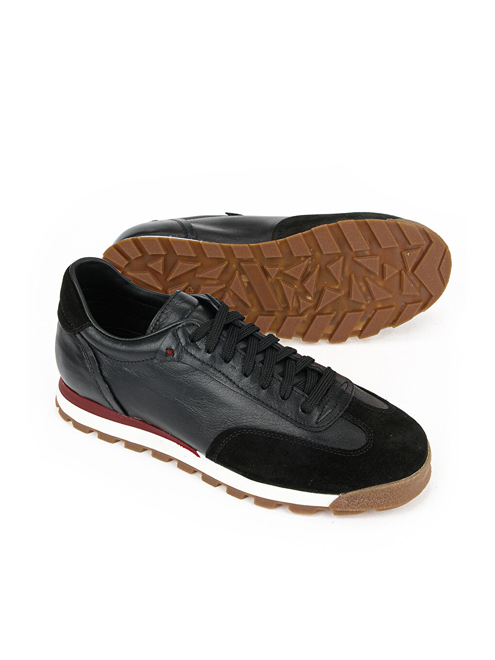 Erkek Hakiki Deri Sneaker 1611026Z1020 Siyah-3