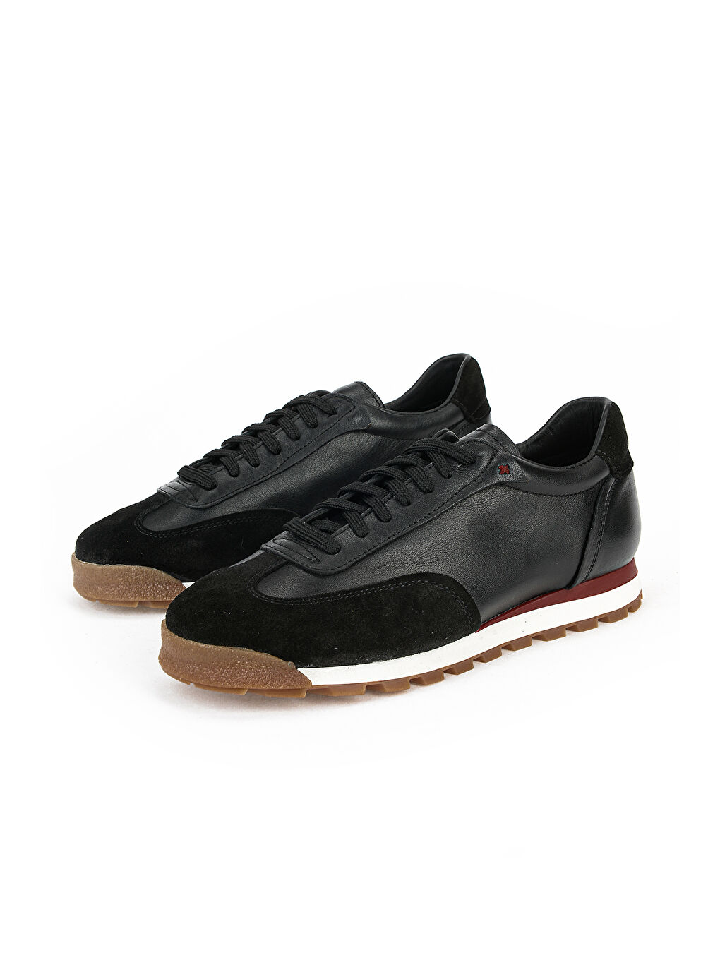 Erkek Hakiki Deri Sneaker 1611026Z1020 Siyah-4